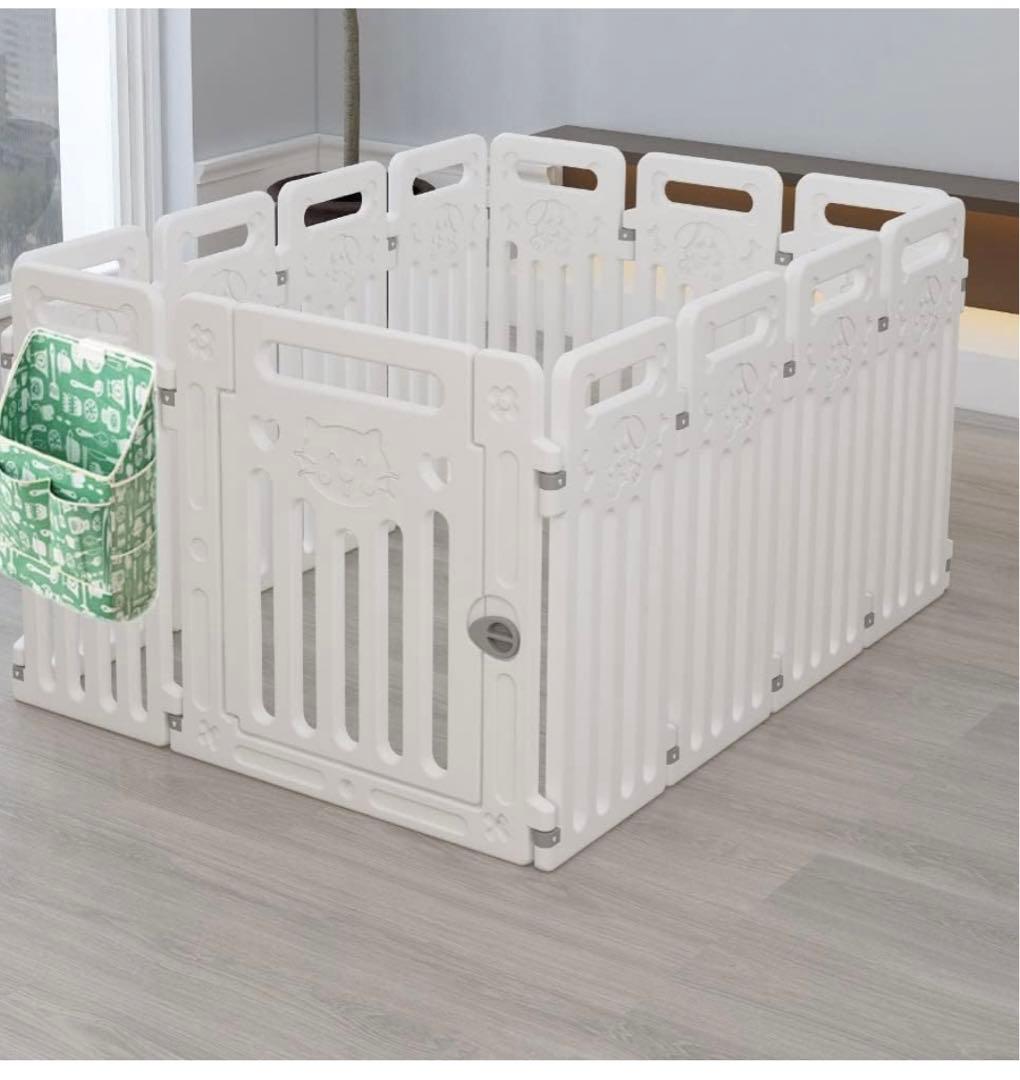 ペットフェンス 中大型犬用 折り畳み式　ペットフェンス  ドア付 DIY ゲージ