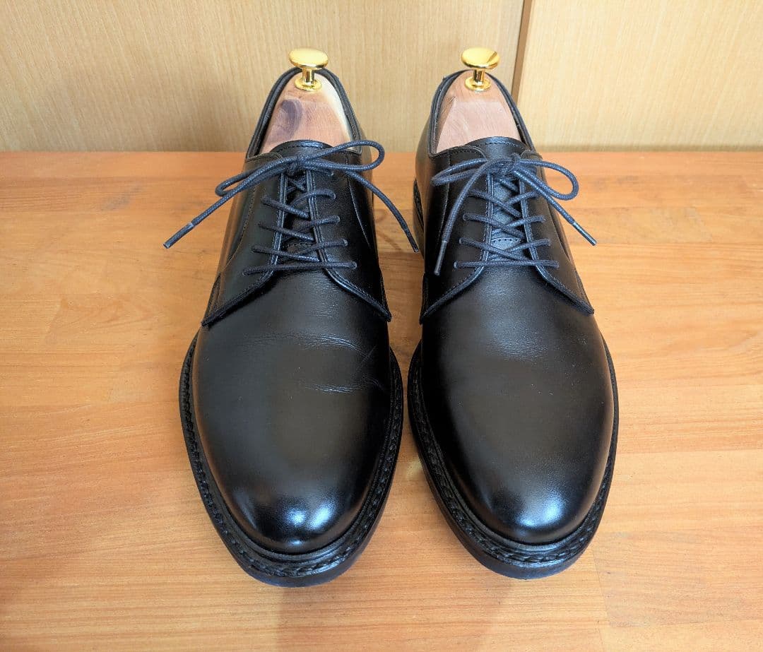 【Jalan Sriwijaya】外羽根プレーントゥ ブラック ダイナイトソール