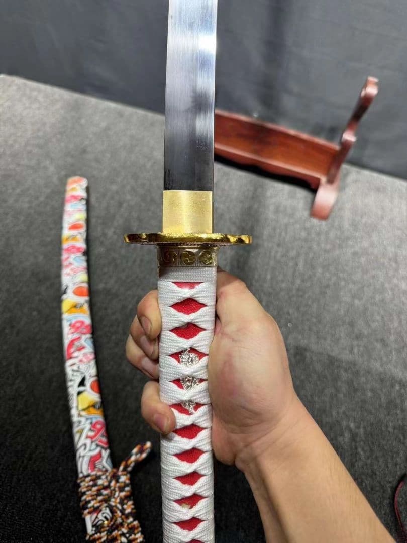 1061-武具 刀装具 日本刀　模造刀 居合刀 武士道 武蔵 鑑賞用 手鍛造打
