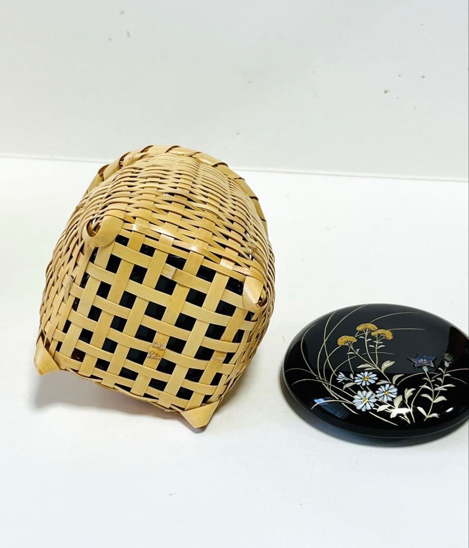 値下げ　新品未使用　茶道具 棗 秋草蒔絵　中林星山作