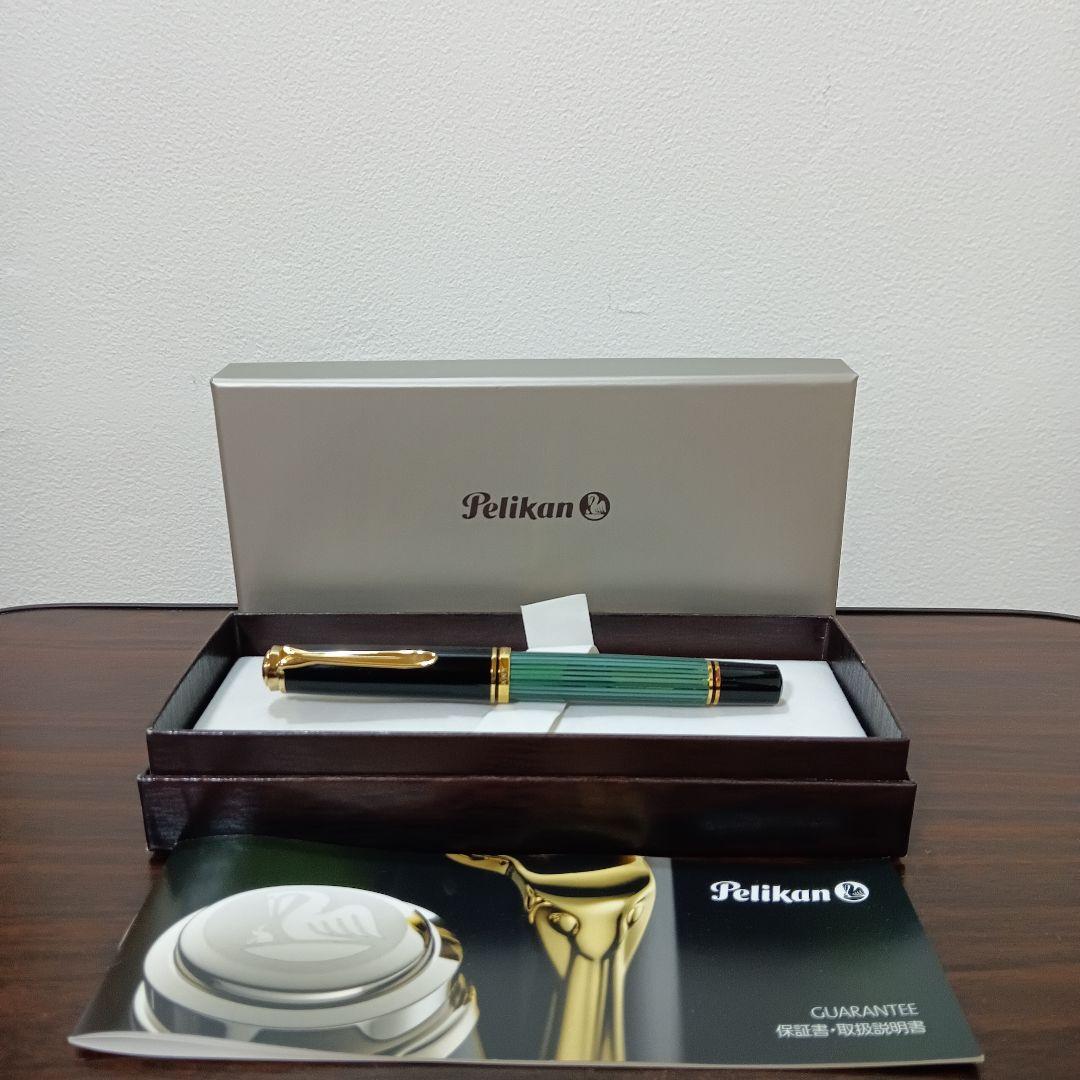 10-1　専用　Pelikan 万年筆 スーべレーン M800 緑縞 F 18k