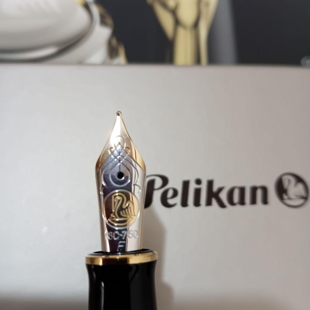 10-1　専用　Pelikan 万年筆 スーべレーン M800 緑縞 F 18k