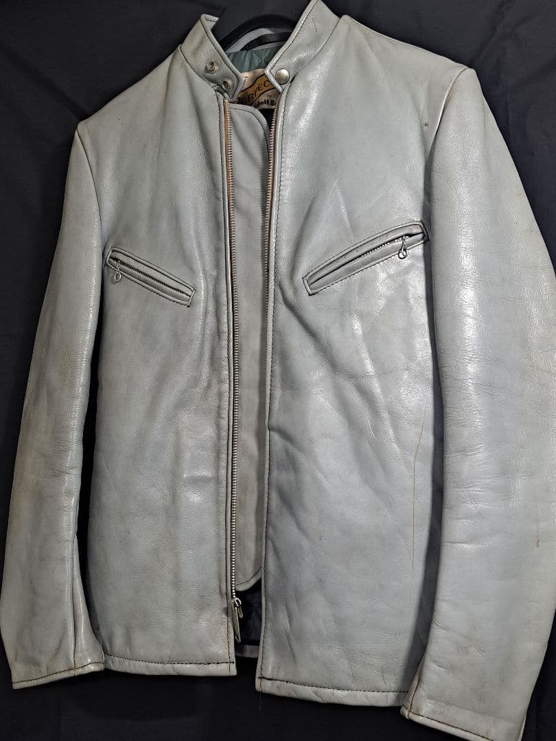 60s 70s schott 641 牛タグ シングルライダース レアカラー