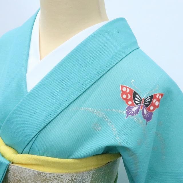 Y3075◆希少 洗える夏着物 絽 成人式 トールサイズ 振袖