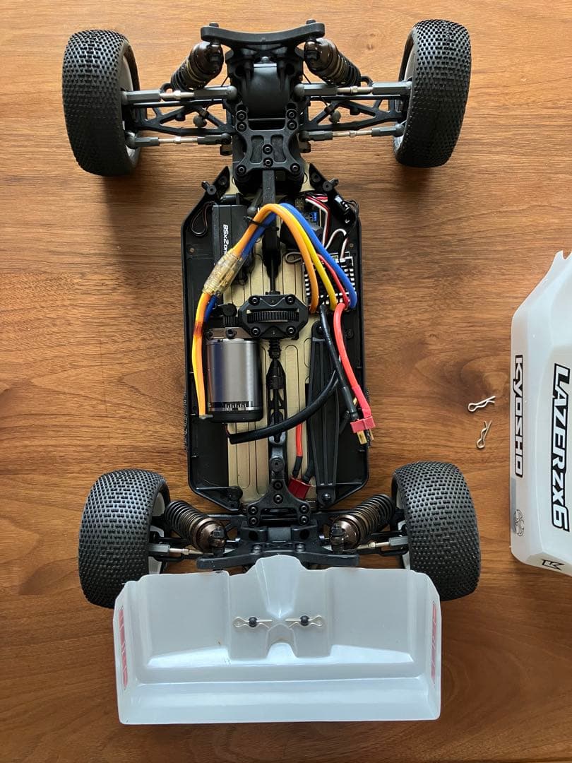 【現状品・オプション多数】京商 ラジコン レーシングバギーキット レーザーZX6