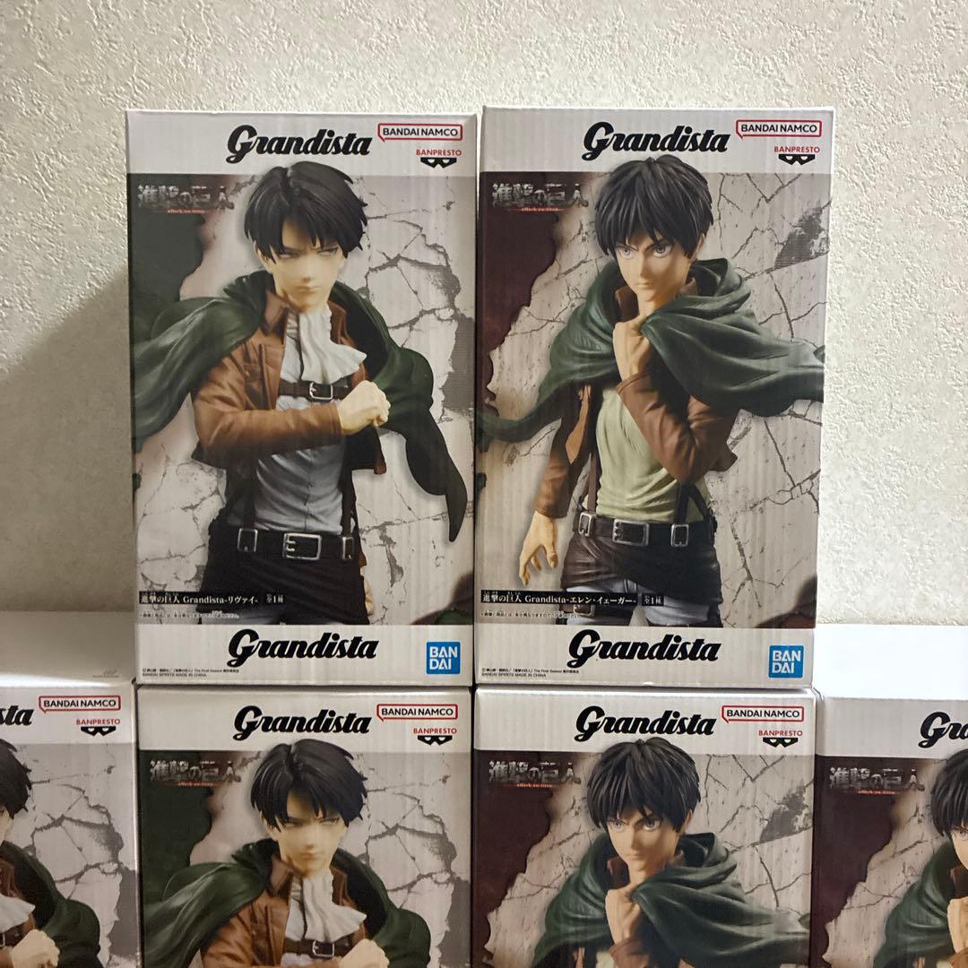 進撃の巨人　Grandista　リヴァイ・エレン　フィギュア　計10個セット
