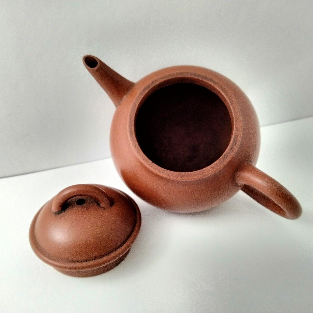 M156-4 朱泥 紫砂壷 一片幽香出 孟臣 水平 款 急須 古作　 i