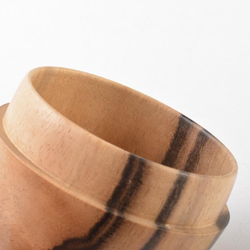 茶道具　百福作　黒柿製　棗　箱付　C　R7316