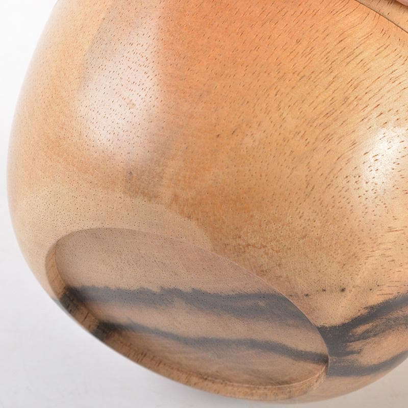 茶道具　百福作　黒柿製　棗　箱付　C　R7316