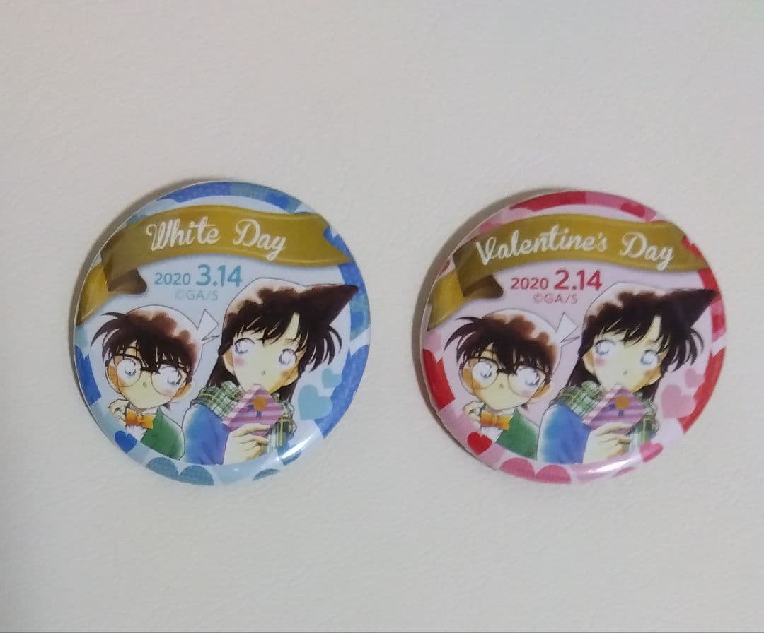 名探偵コナン　北栄町　缶バッジ　バレンタイン　ホワイトデー　限定