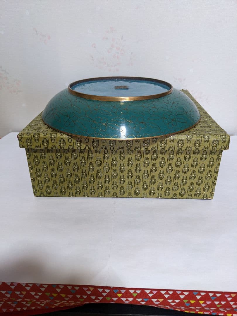♦中国美術工芸品 景泰藍絶妙 琺瑯彩 飾り皿 盆 古玩 古美術品 七宝焼 骨董品