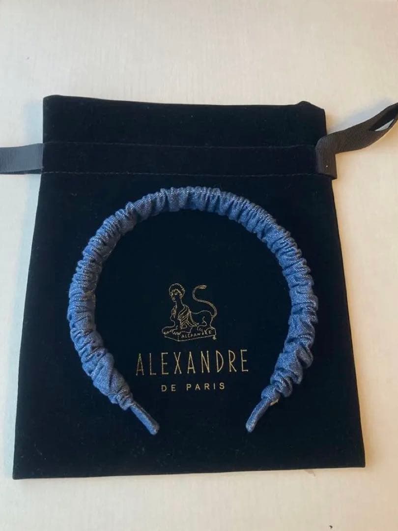 alexandre de paris デニムカチューシャ　2.5cm