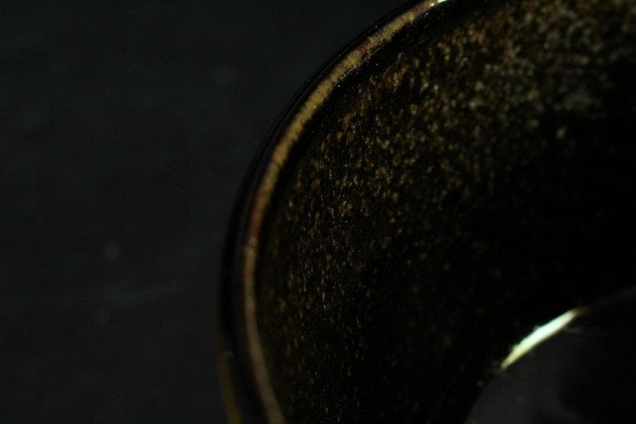 茶道具 膳所焼 色絵兜茶碗 共箱 未使用(K-A500)