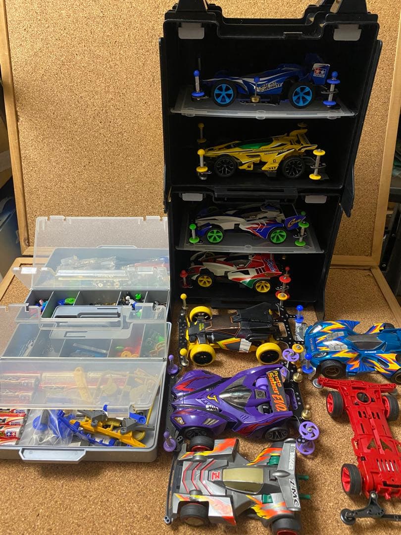 組立済 ミニ四駆8点、ポータブルピット1点&パーツ、工具など色々まとめセット