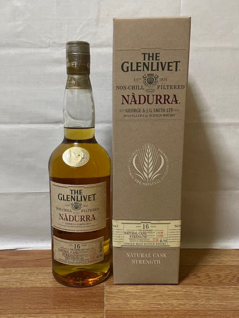 終売品 初期ボトル グレンリベット16年 ナデューラ 53.6% 2009ボトル