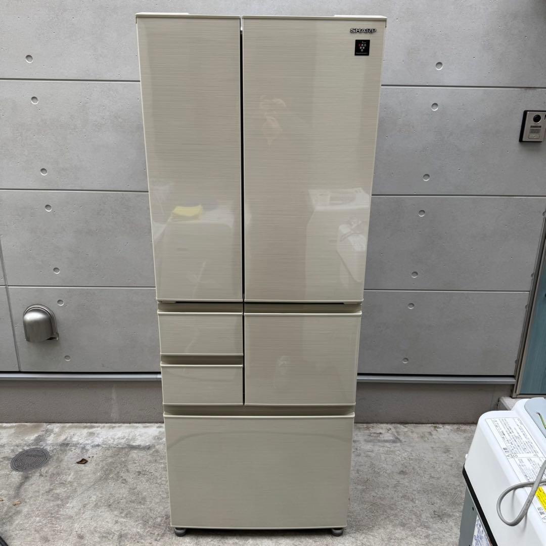 89⭐️日本製★2019年製★シャープ　冷蔵庫　6ドア　大型　自動製氷　大容量