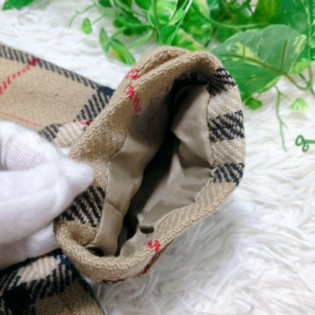 ■希少美品■バーバリー キッズ ピーコート ダブル ノバチェック ファー フード