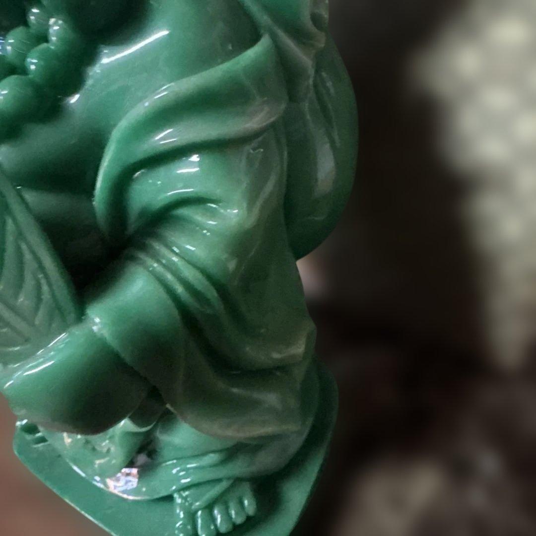 恵比寿様　仏像　翡翠　縁起物