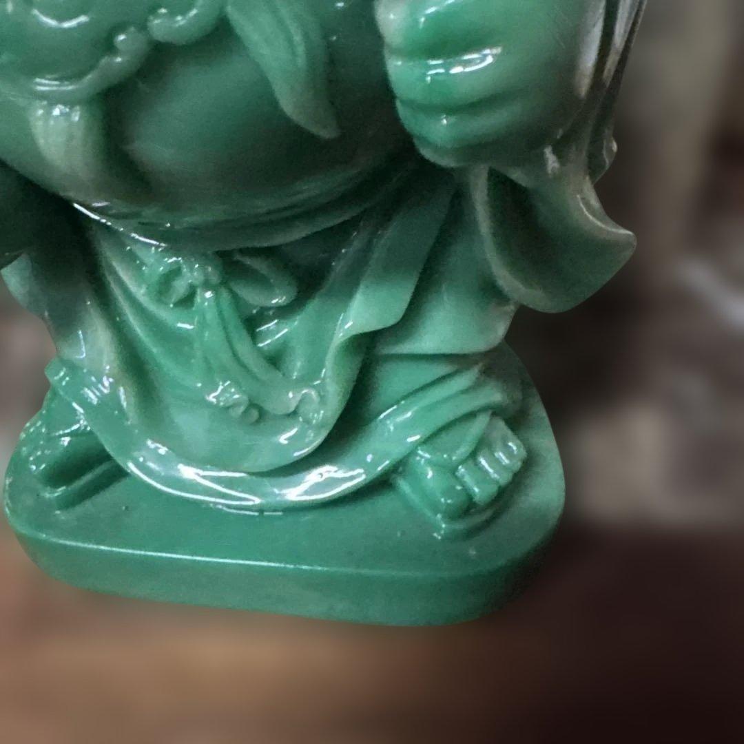 恵比寿様　仏像　翡翠　縁起物