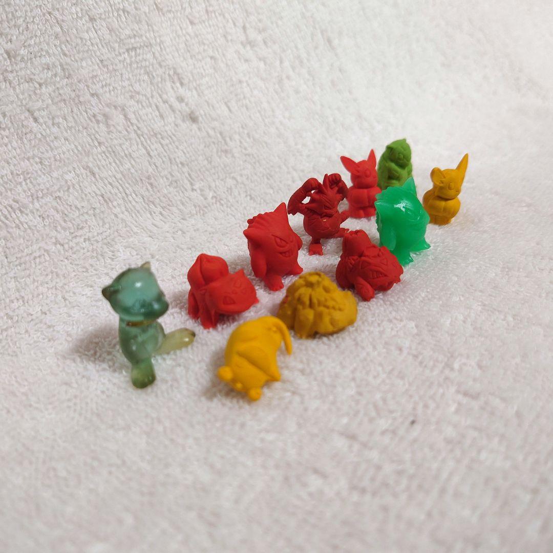 レア★ポケモンのかんづめ　4点　赤　緑　青　初期　25体　当時物　消しゴム