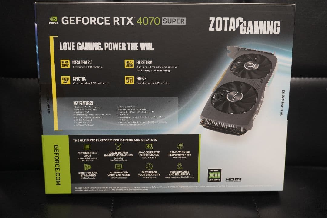 中古 ZOTAC GAMING GeForce RTX 4070 SUPER