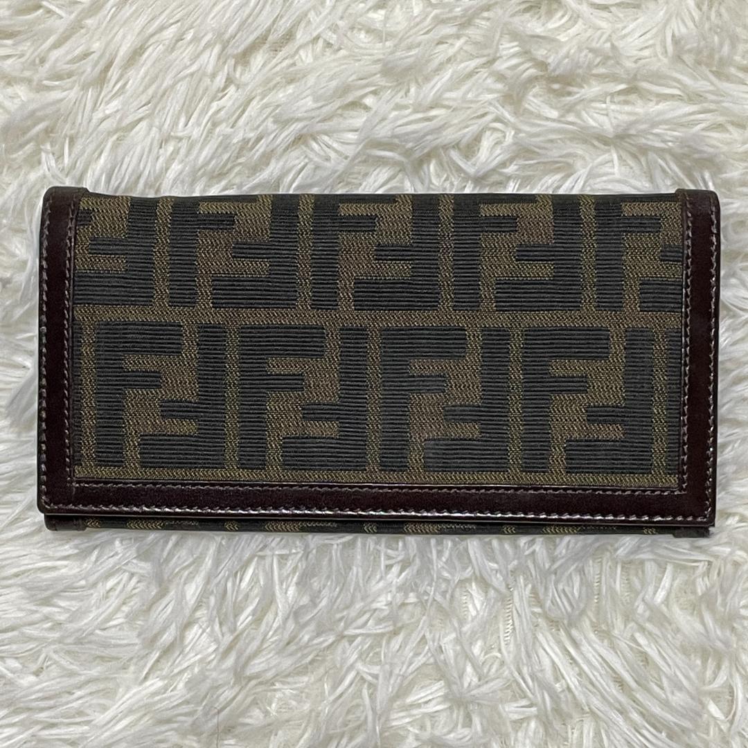 【美品】 FENDI フェンディ　二つ折り 長財布　ズッカ柄　オールドフェンディ