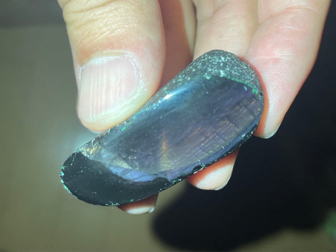 研磨品　十勝石玲瓏　ゴールデンレインボー＋パープル　超特級品