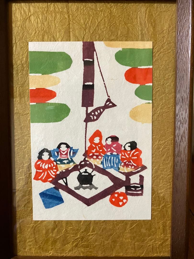 芹沢銈介　額入り版画⭐︎