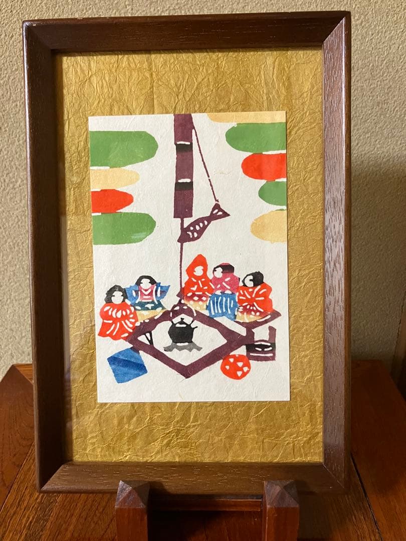 芹沢銈介　額入り版画⭐︎