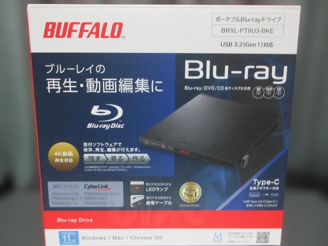 新品未使用　BUFFALO BRXL-PT6U3-BKE Blu-rayドライブ