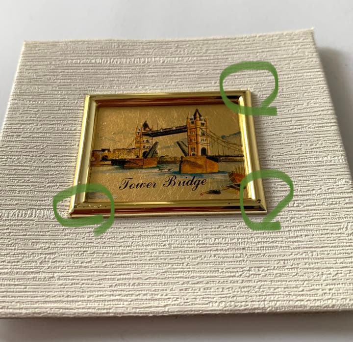 額無 ロンドン タワーブリッジ 23kt ゴールドリーフ ミニサイズ 金 金箔