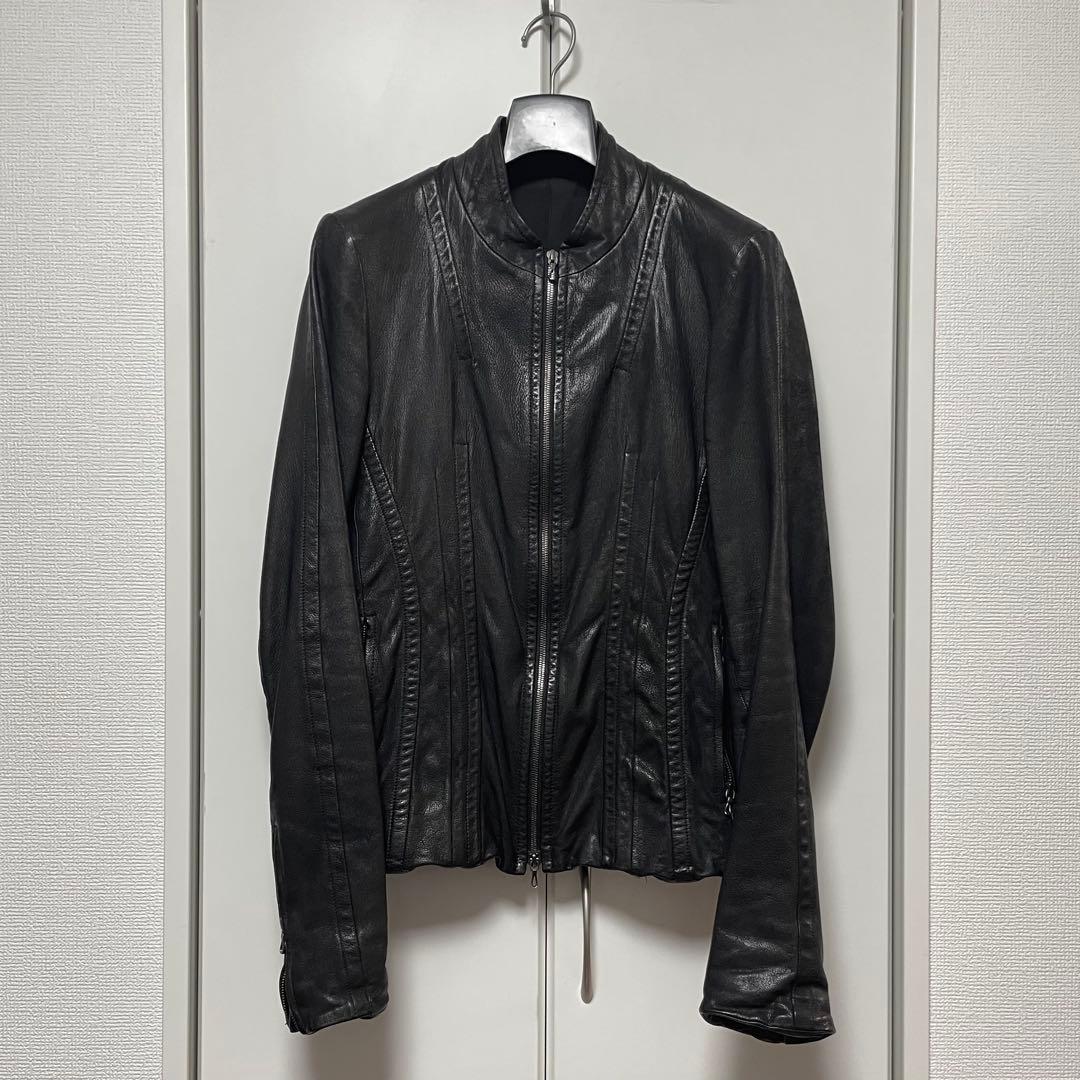 送料込み ユリウス JULIUS シームドレザーライダースジャケット ニルズ