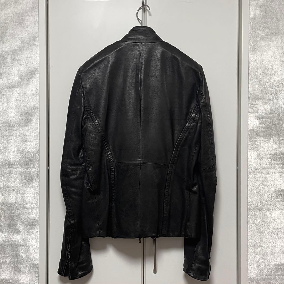 送料込み ユリウス JULIUS シームドレザーライダースジャケット ニルズ