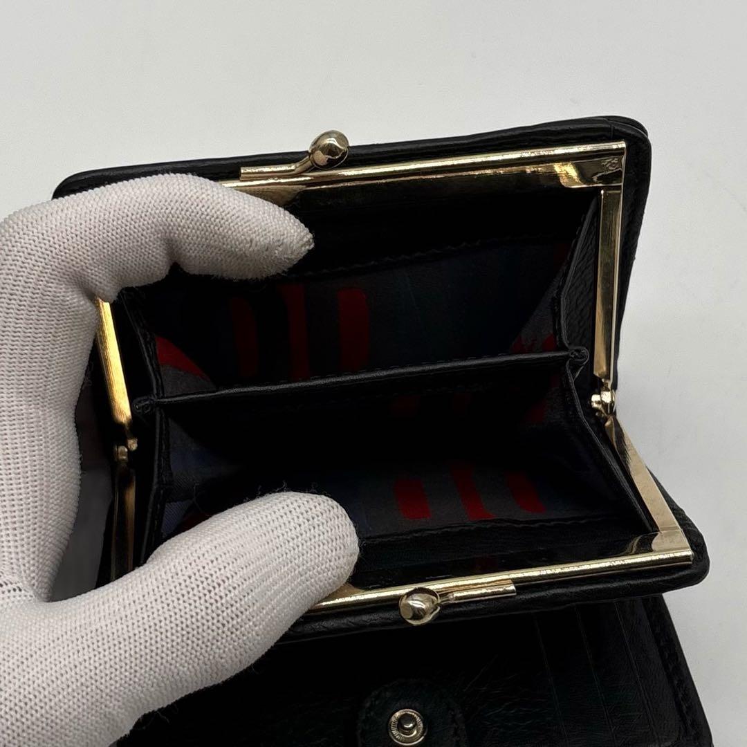 【美品】ヴィヴィアンウエストウッド レザー 二つ折り財布 オーブ 型押し ロゴ