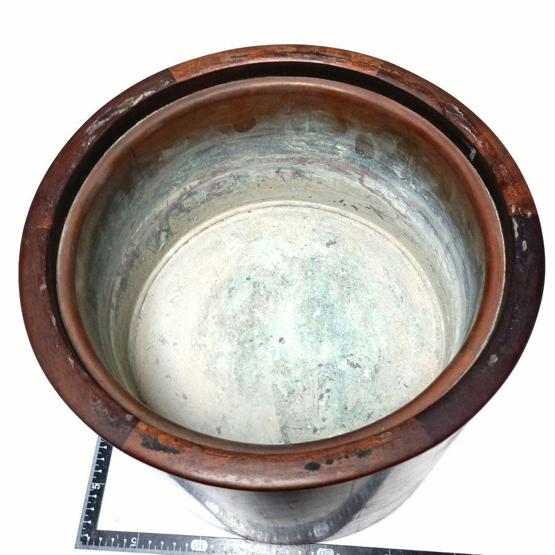 木製火鉢 約30cm　小道具 アンティーク