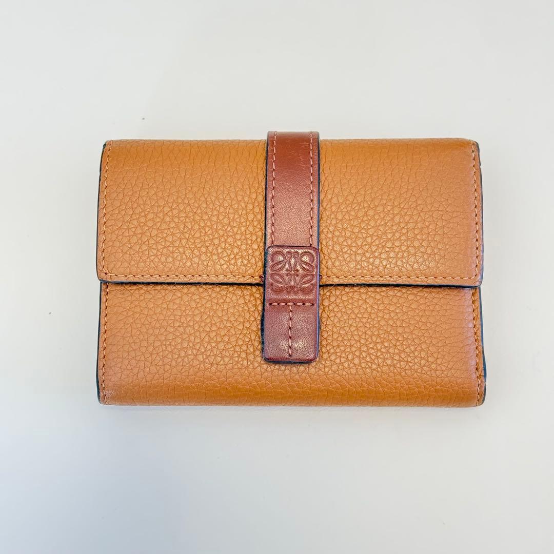 美品✨ LOEWE ロエベ バーティカルウォレット スモール キャメル ブラウン