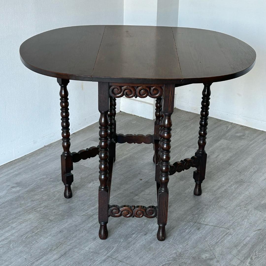 イギリス アンティーク ゲートレッグテーブル 折りたたみテーブル 159A