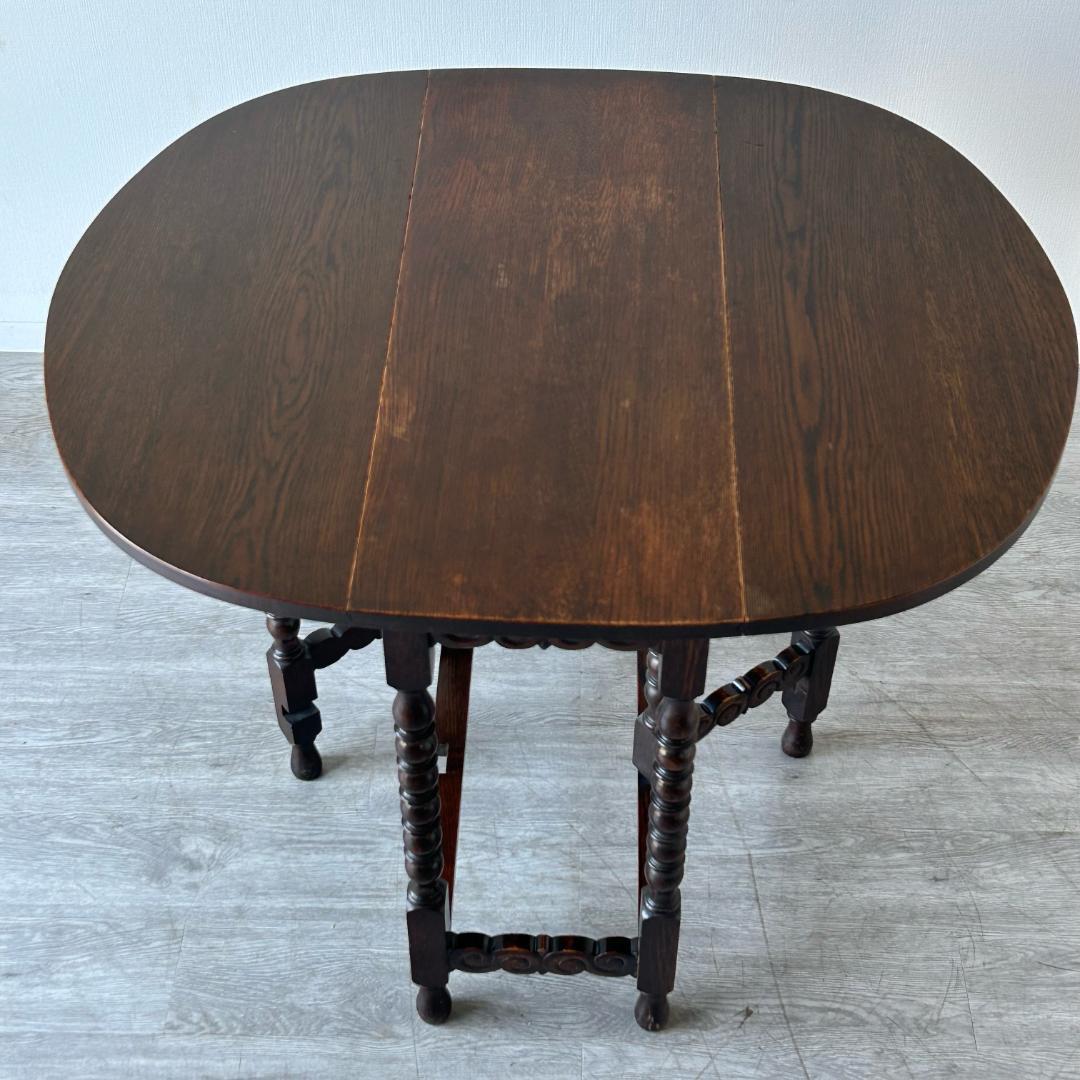 イギリス アンティーク ゲートレッグテーブル 折りたたみテーブル 159A