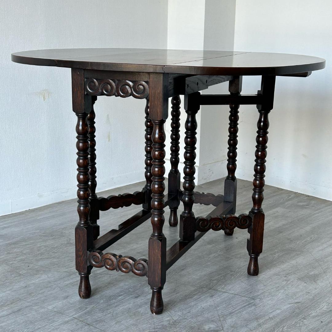 イギリス アンティーク ゲートレッグテーブル 折りたたみテーブル 159A