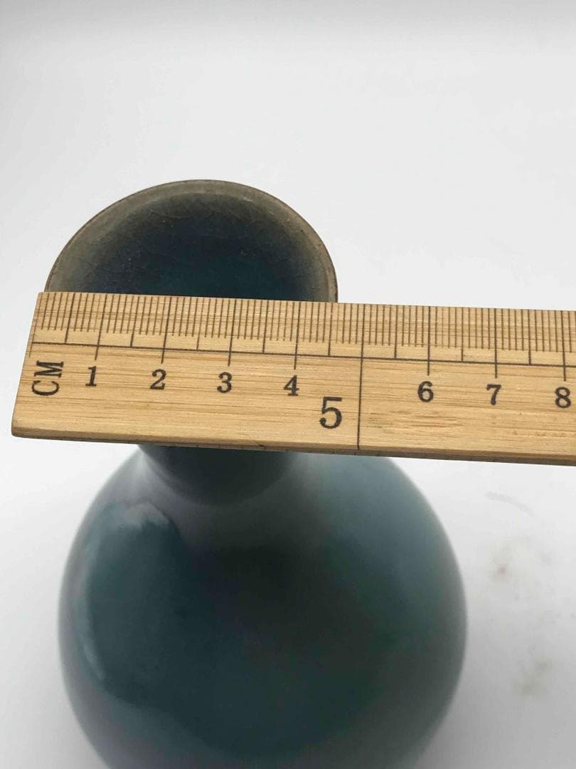 北宋時代　砧青磁広口瓶 尊　水注　青白磁　花瓶　茶入　茶道具(D-71)