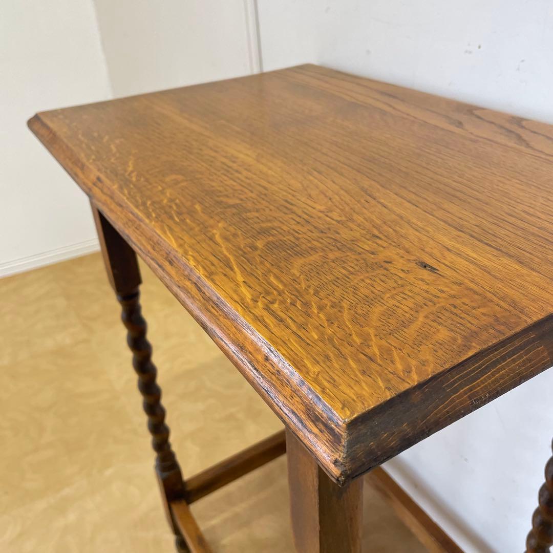 イギリス アンティーク サイドテーブル ツイストレッグ 英国 花台 テーブル