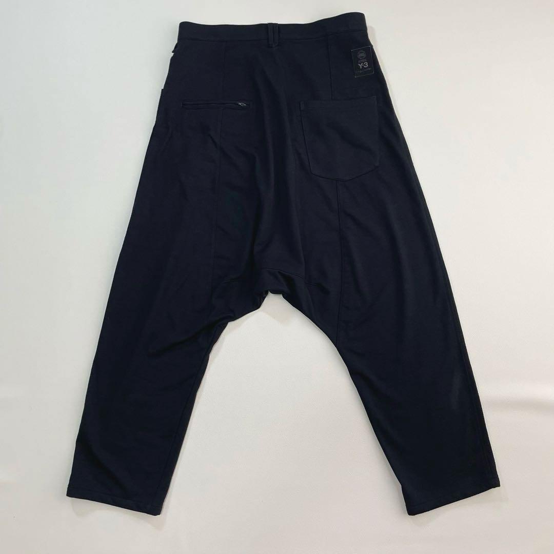 6264 Y-3 サルエルパンツ　ルーズシルエットパンツ　ブラック スリーライン