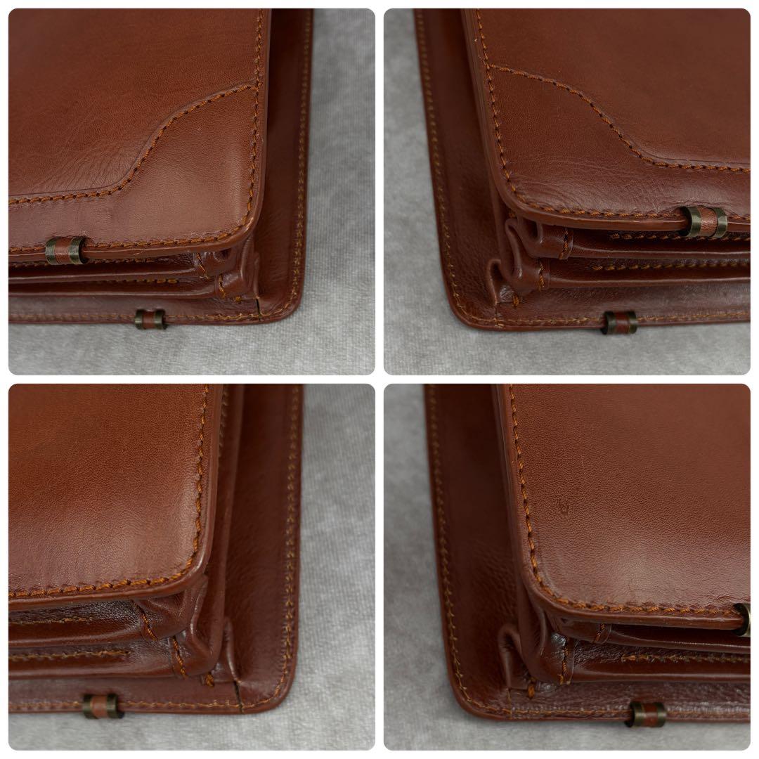 【良品✨】キーファーアブロード ダレスバッグ ビジネス レザー A4 ブラウン