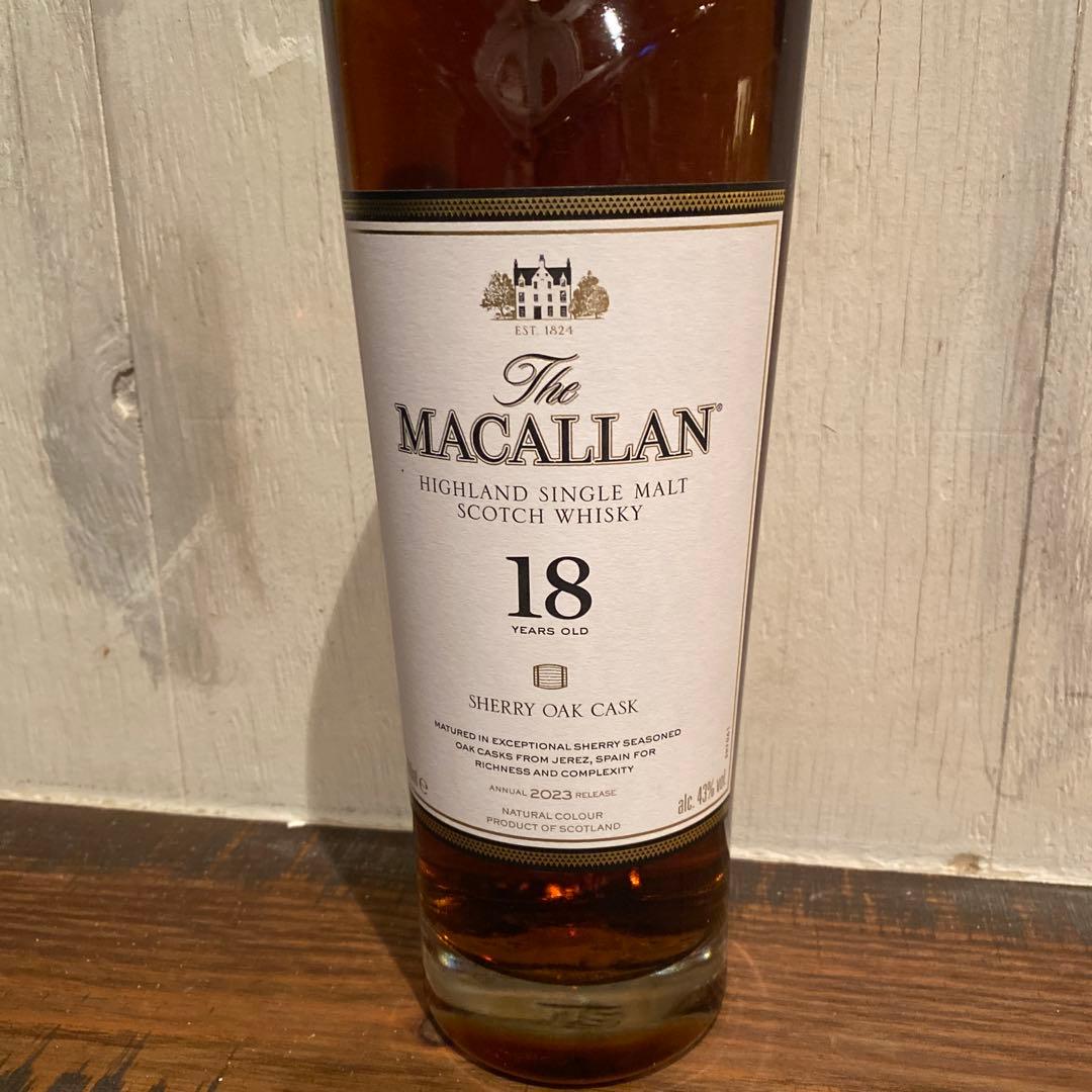 ウイスキー Macallan 18 Years Old Sherry Oak Cask