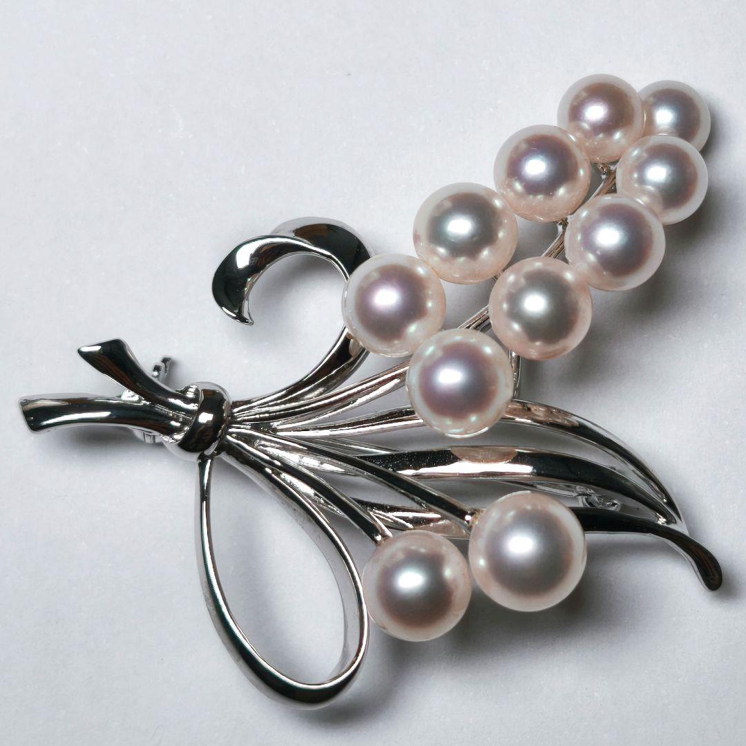 【美品 最高級】ミキモト ブローチ パール 花束 11珠 皇室御用達