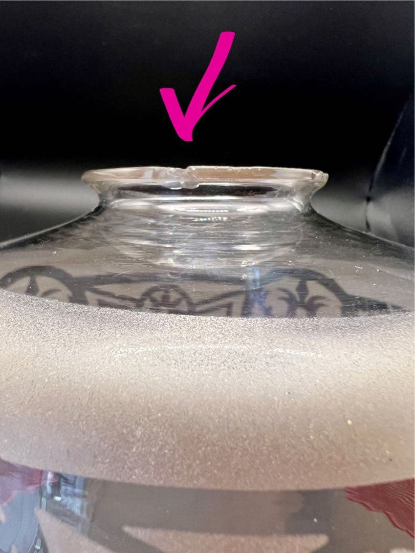 赤糸巻き電笠　スリガラス透かし模様　大正ロマン　洋館　ウランガラス　アンティーク