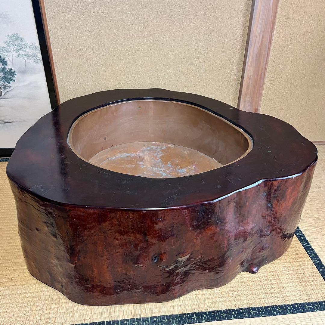 k*n様 天然木　火鉢　サイドテーブル　直径90cm　ビッグサイズ