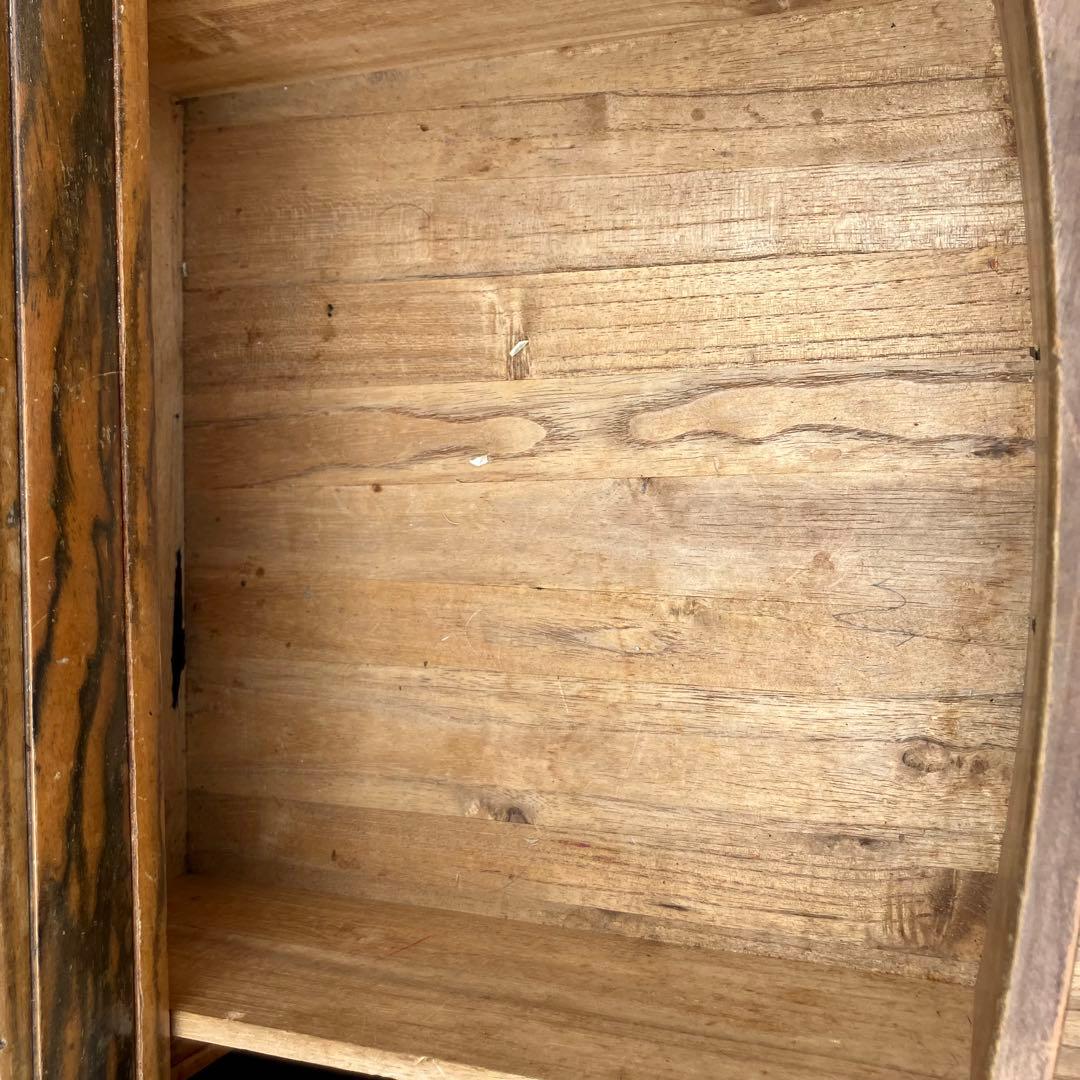 昭和レトロ 松永木工所 木製茶箪笥 茶棚 ガラス戸 サイドボード 古家具 古民家