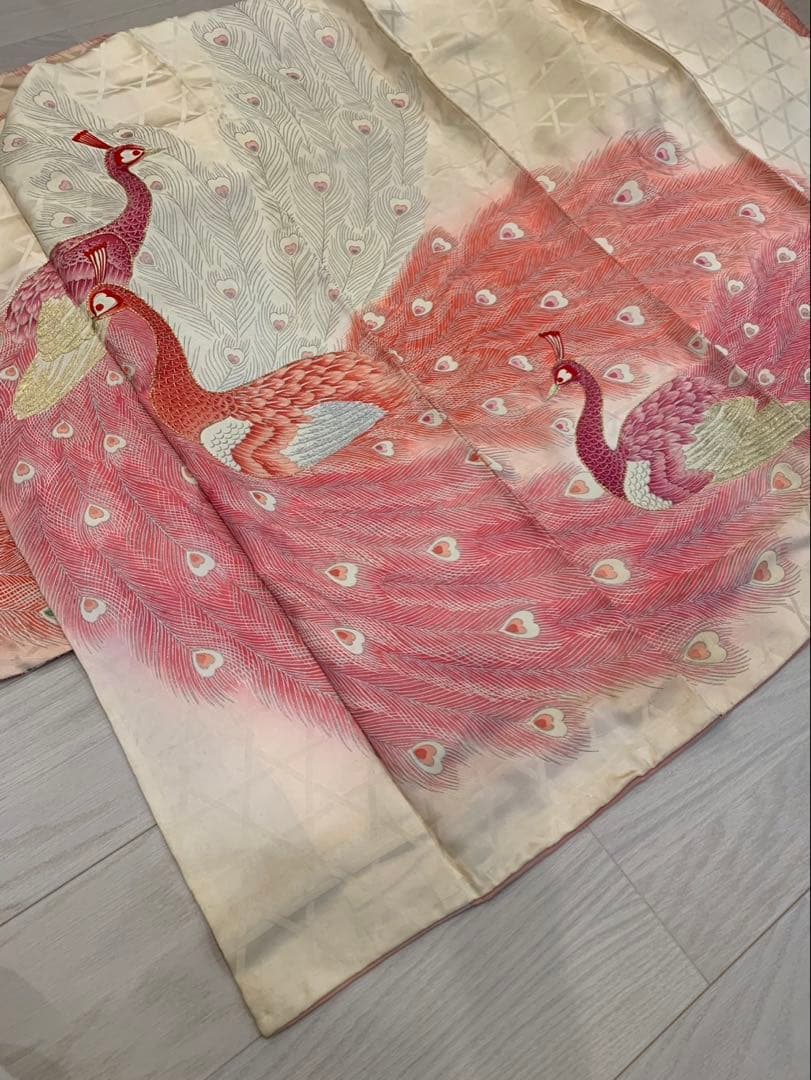 振袖　大正ロマン　昭和レトロ　アンティーク　羽織り　着物　道行　和洋折衷