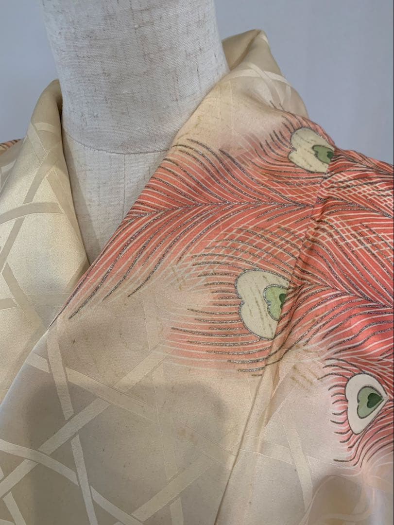 振袖　大正ロマン　昭和レトロ　アンティーク　羽織り　着物　道行　和洋折衷